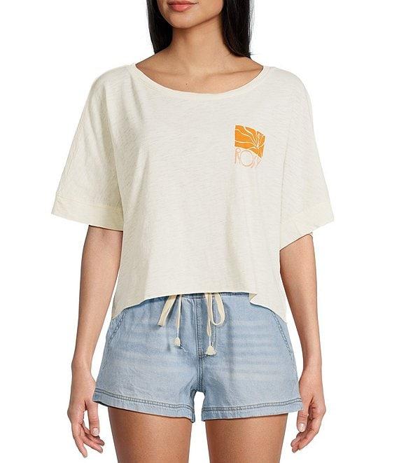 Roxy Sea Glass Short Sleeve Cropped T-Shirt Product Image