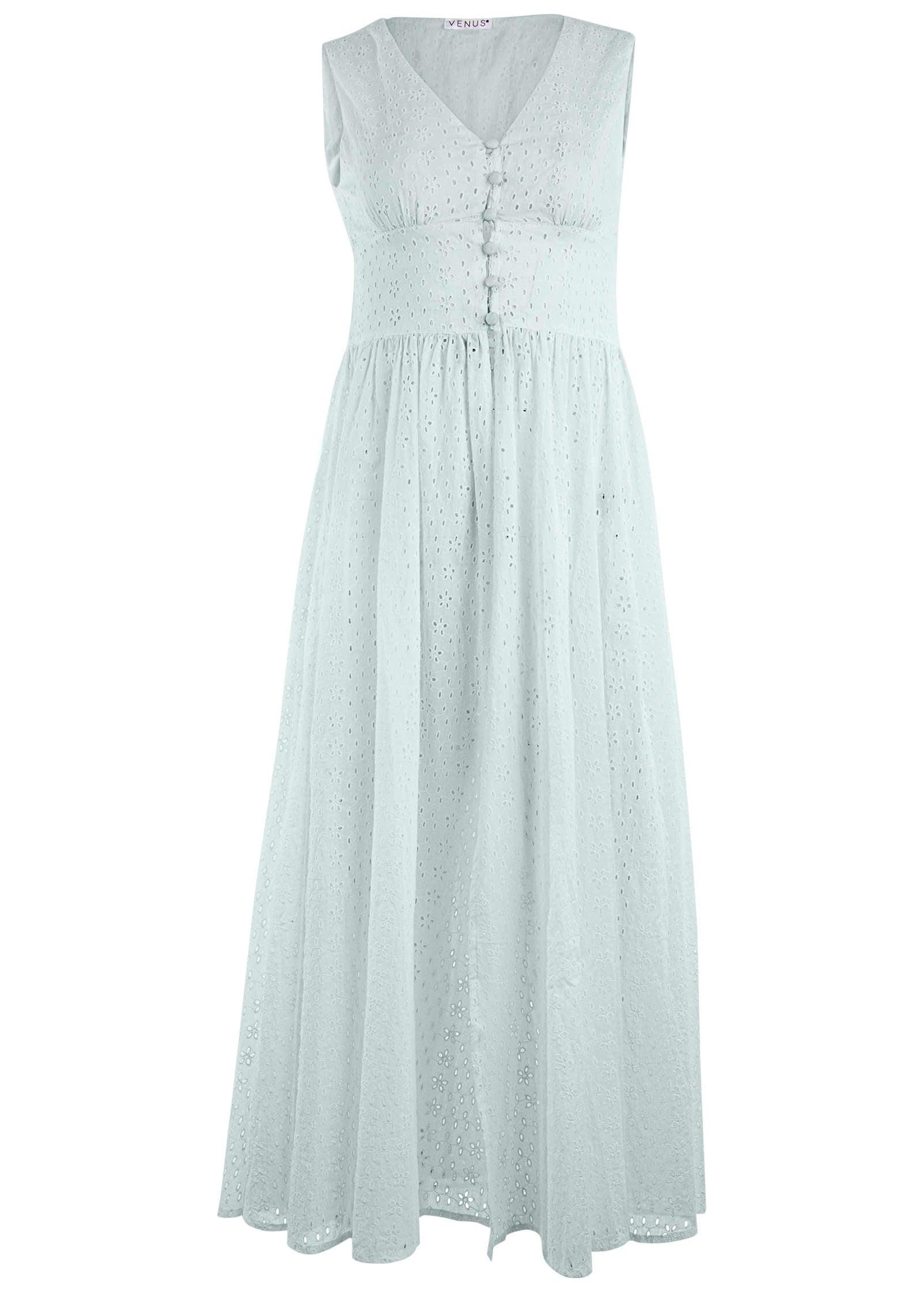 Eyelet Maxi Top - Skywriting Product Image