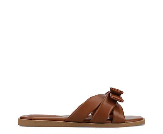 Journee Prylin Slip-On Bow Women's Flat Sandals,  Product Image