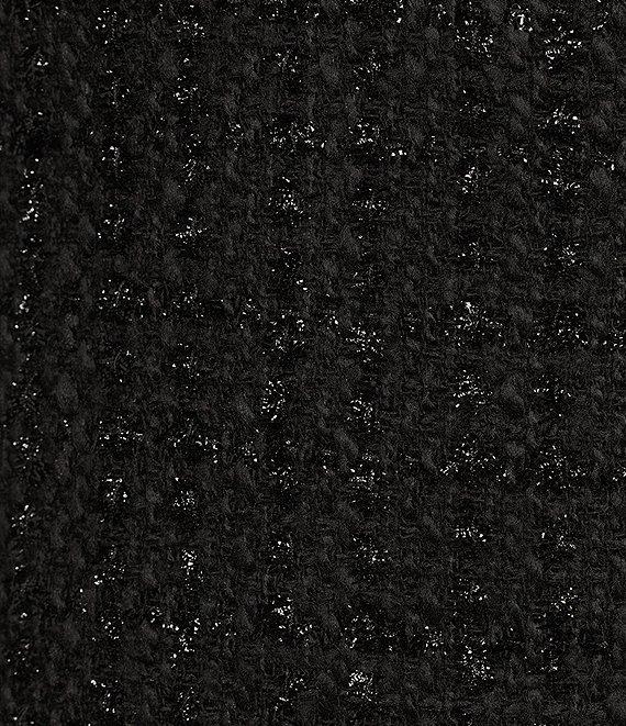 Allison & Kelly Sleeveless V-Neck Boucle Pearl Trim Dress Product Image