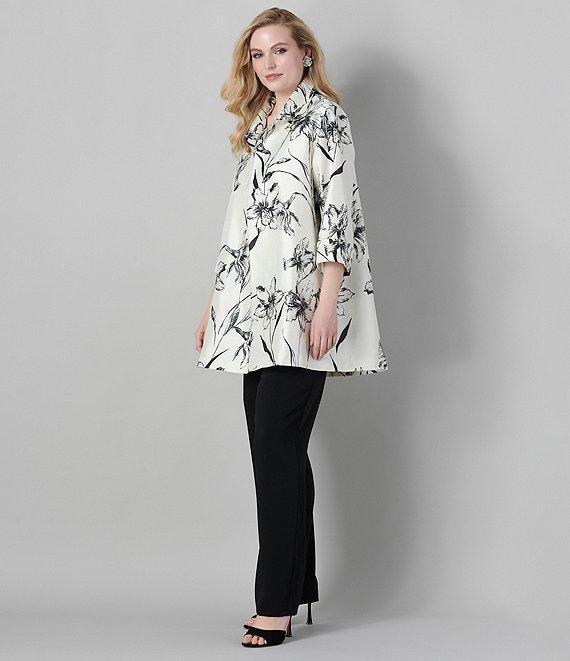 Caroline Rose Plus Size Matte Crepe Pull-On Straight Leg Pants Product Image