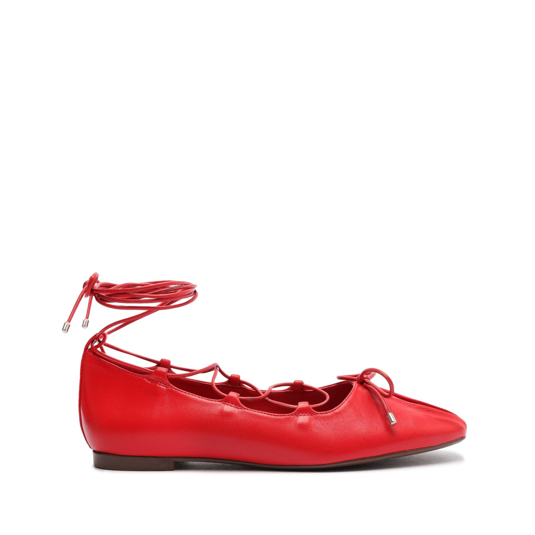 Arissa Lace Up Leather Flat Product Image