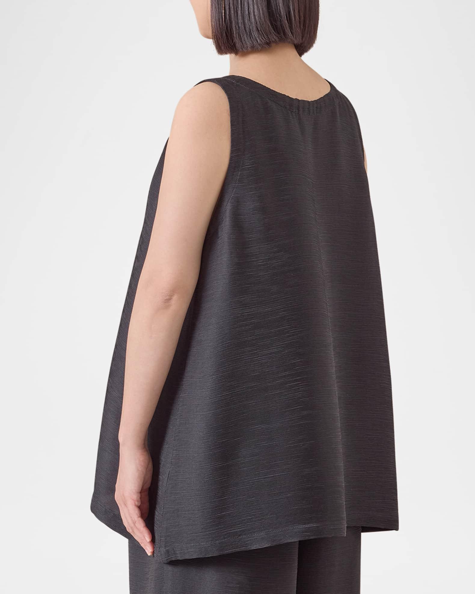 Silk Plisse A-Line Sleeveless Top (Mid Plus Length) Product Image