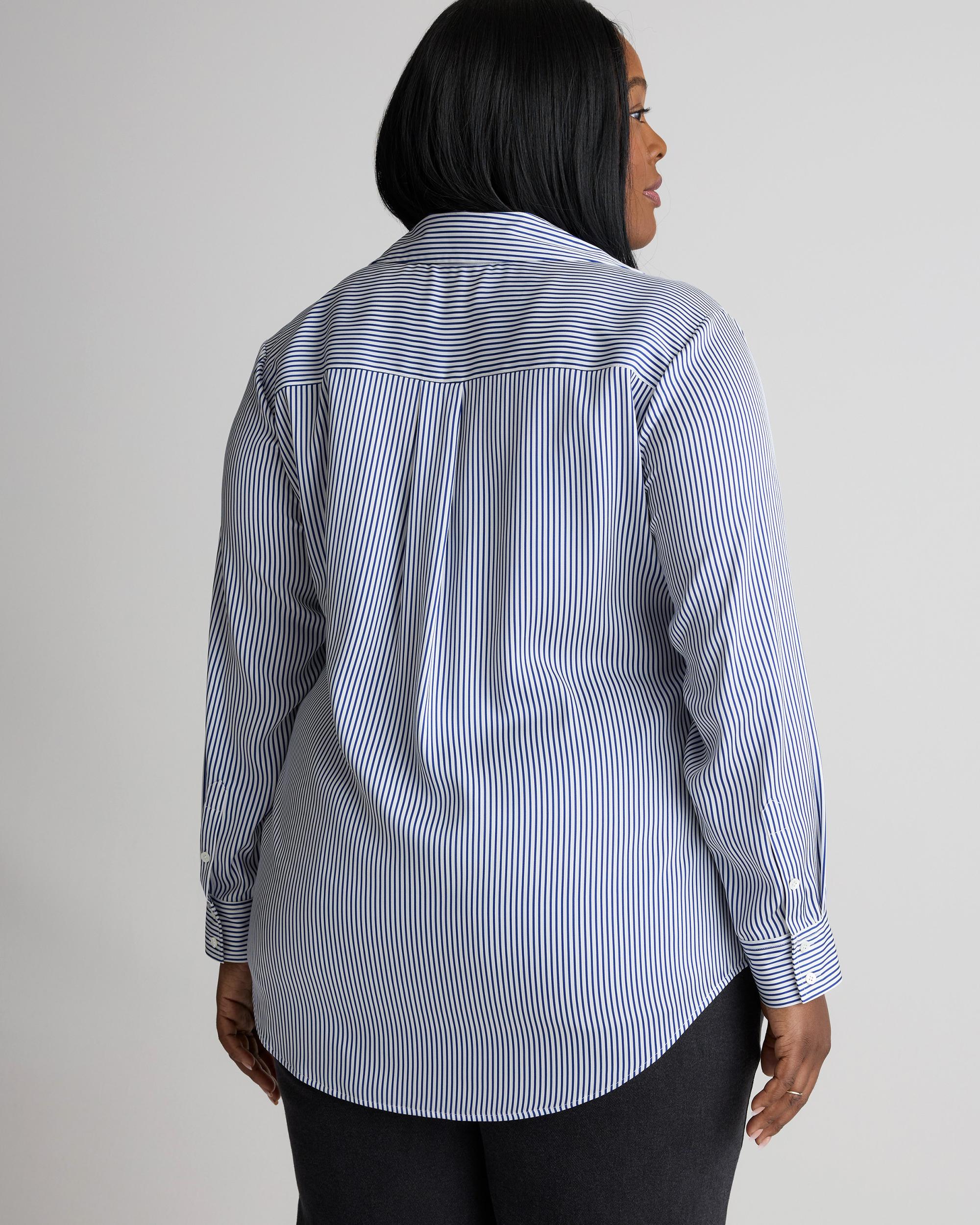 Quince | Women's Washable Stretch Silk Notch Collar Blouse Product Image