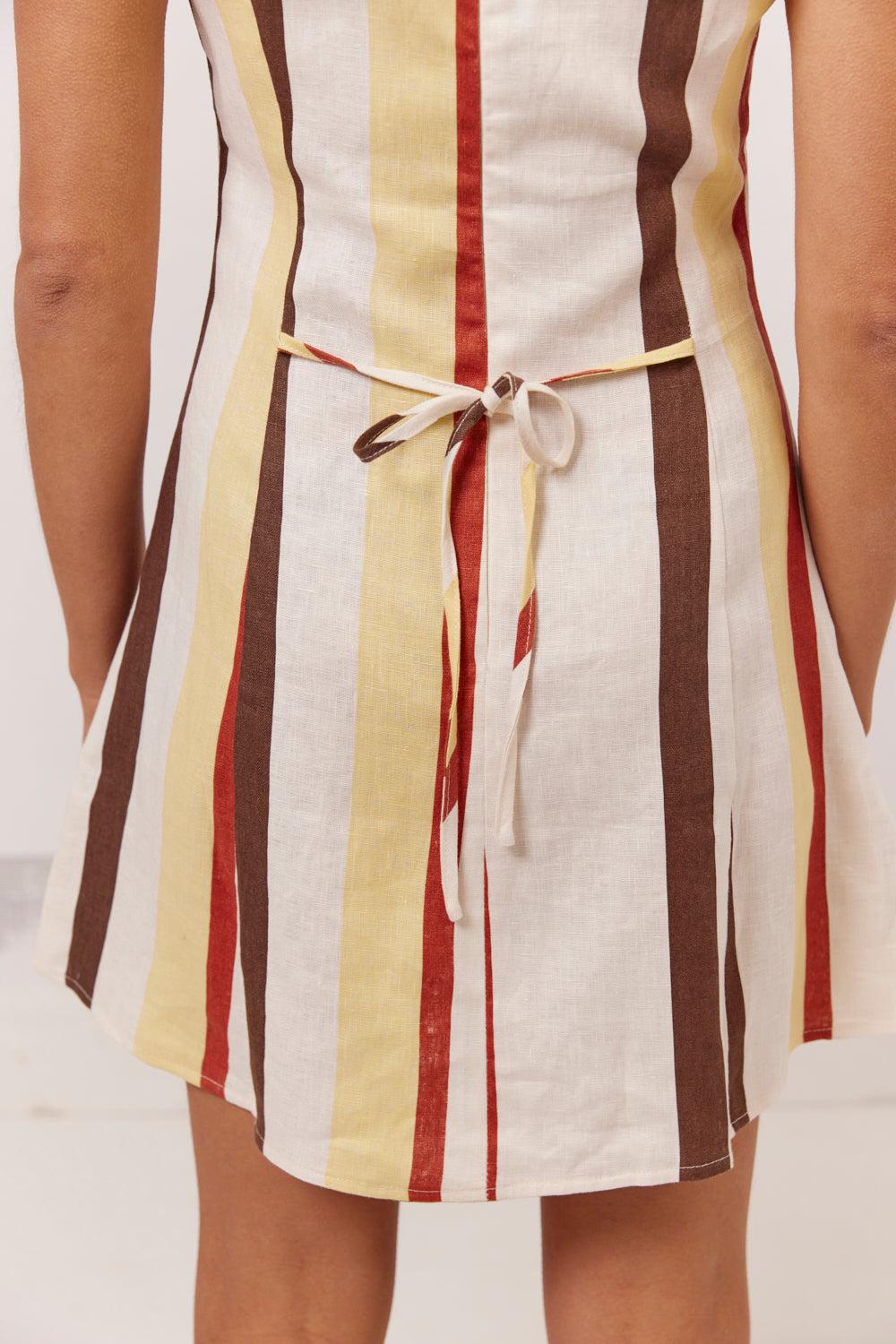 Chloe Linen Mini Dress Ace Product Image