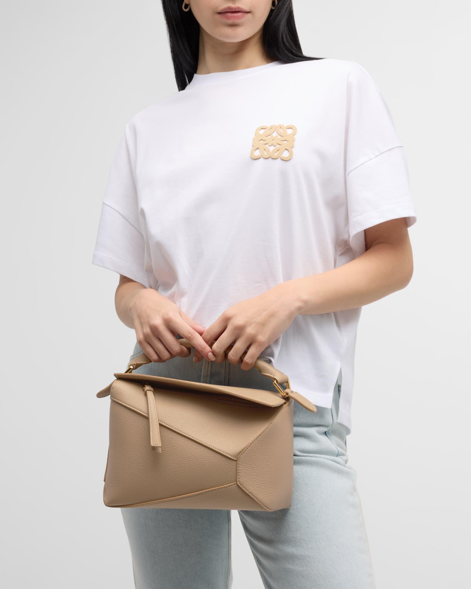 Puzzle Edge Small Top-Handle Bag in Soft Grained Leather Product Image