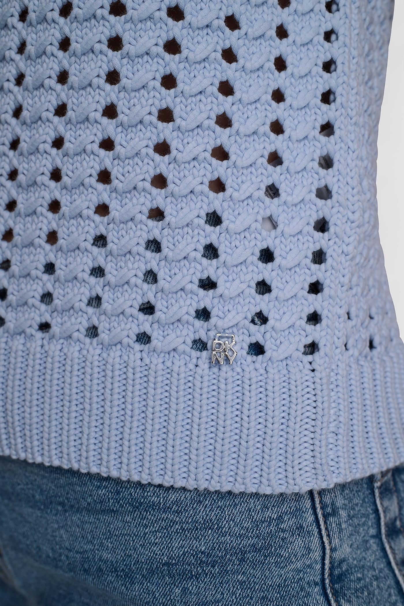 CHUNKY POINTELLE SHORT SLEEVE SWEATER Product Image