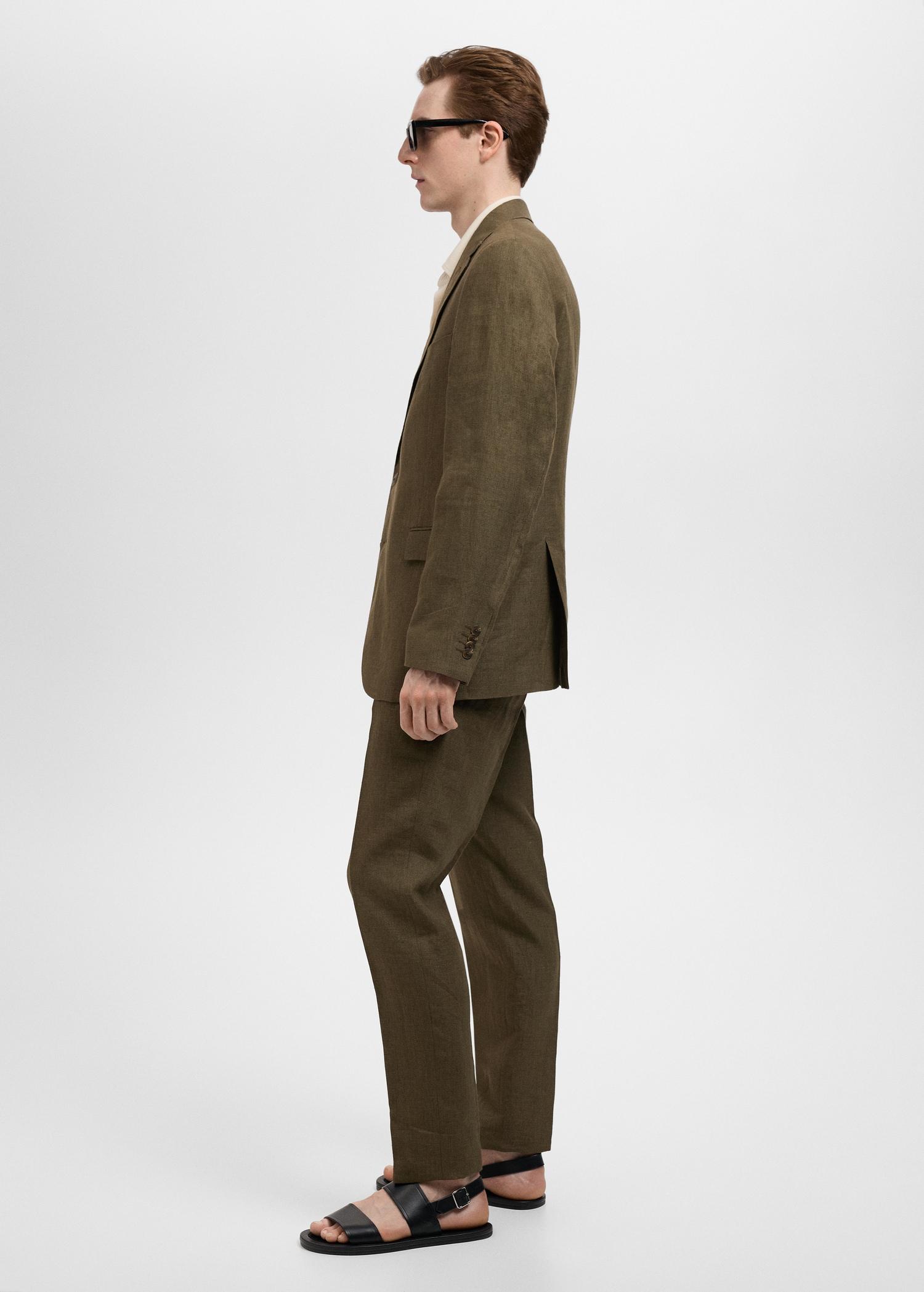 Amalfi 100% linen slim-fit suit pants - Men | MANGO USA Product Image