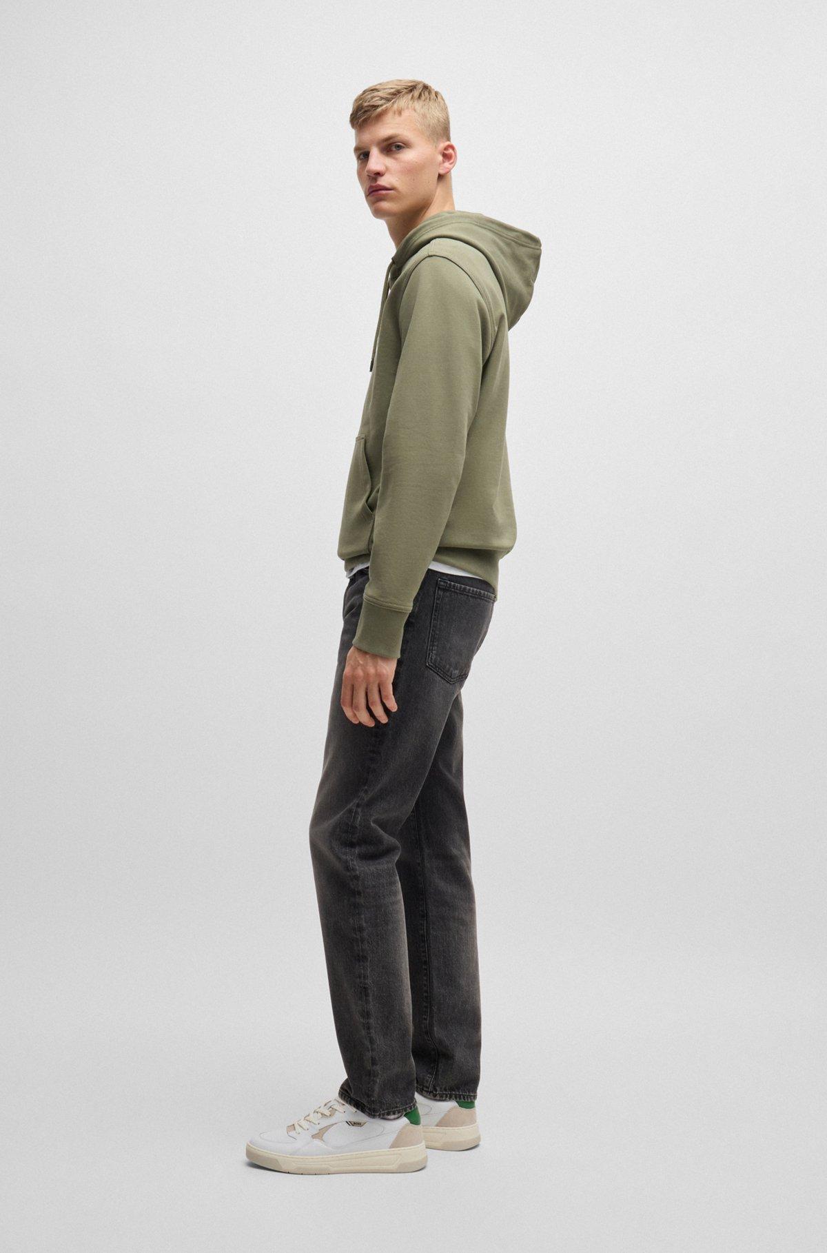 BOSS - Mixed-leather trainers with layered upper - White Product Image