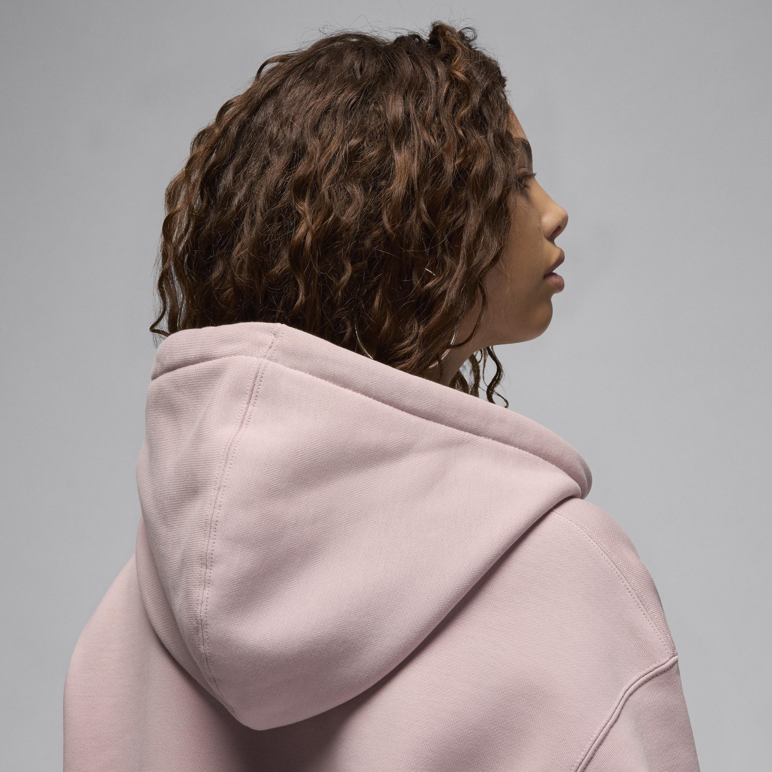 Women's Jordan Flight Fleece Satin-Lined Pullover Hoodie Product Image