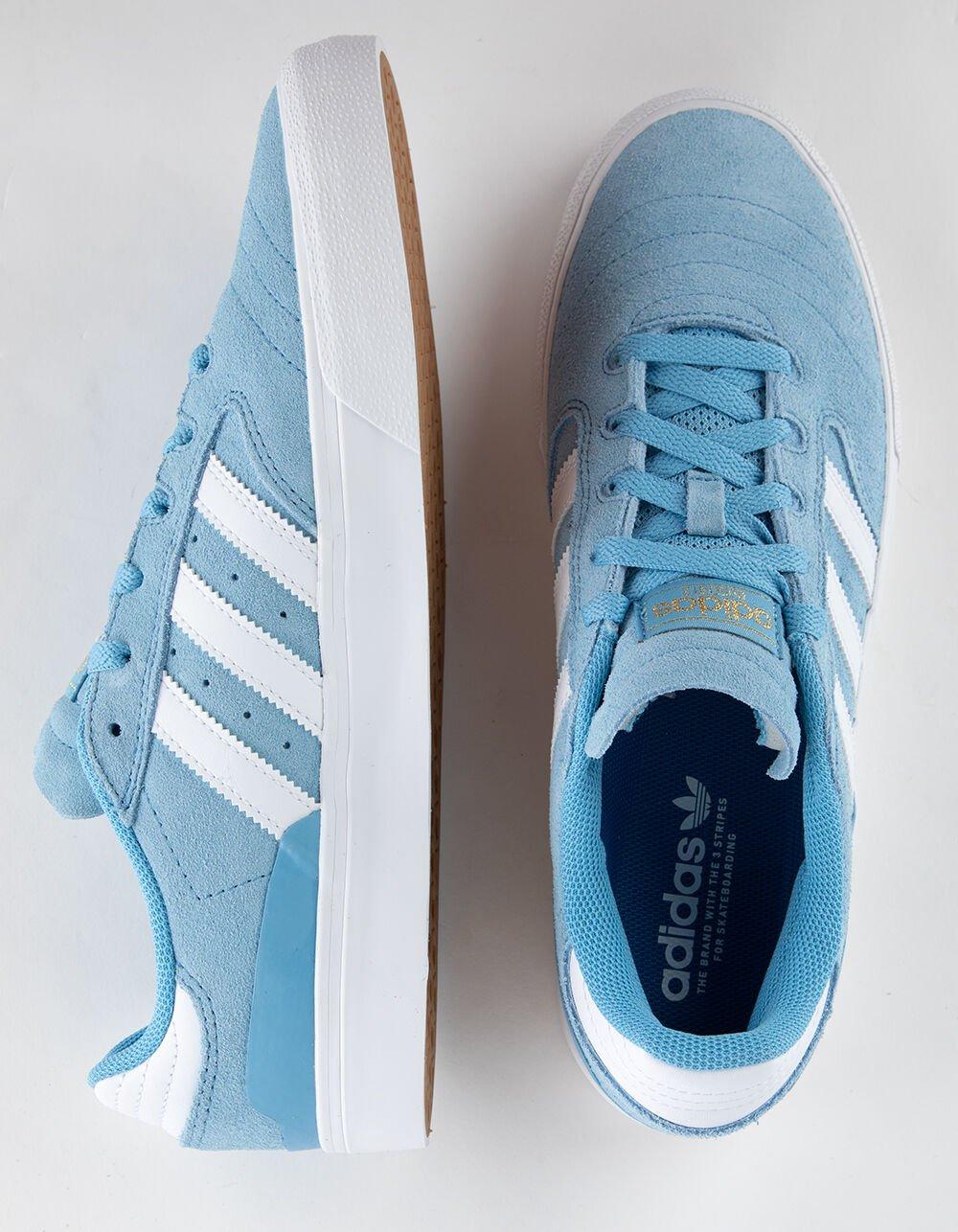 ADIDAS Busenitz Vulc II Skate Shoes - LT BLUE/WHITE Product Image