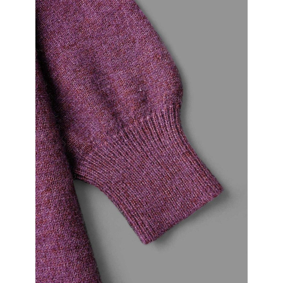 Plus Size Off-Shoulder Textured Long Sleeve Pullover RedViolet Women Leisure Loose Long Sleeve Turtleneck Casual Pullovers BloomChic 22-24/3X Product Image