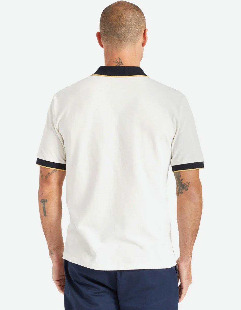 BRIXTON Proper Mens Polo Shirt - OFF WHITE Product Image