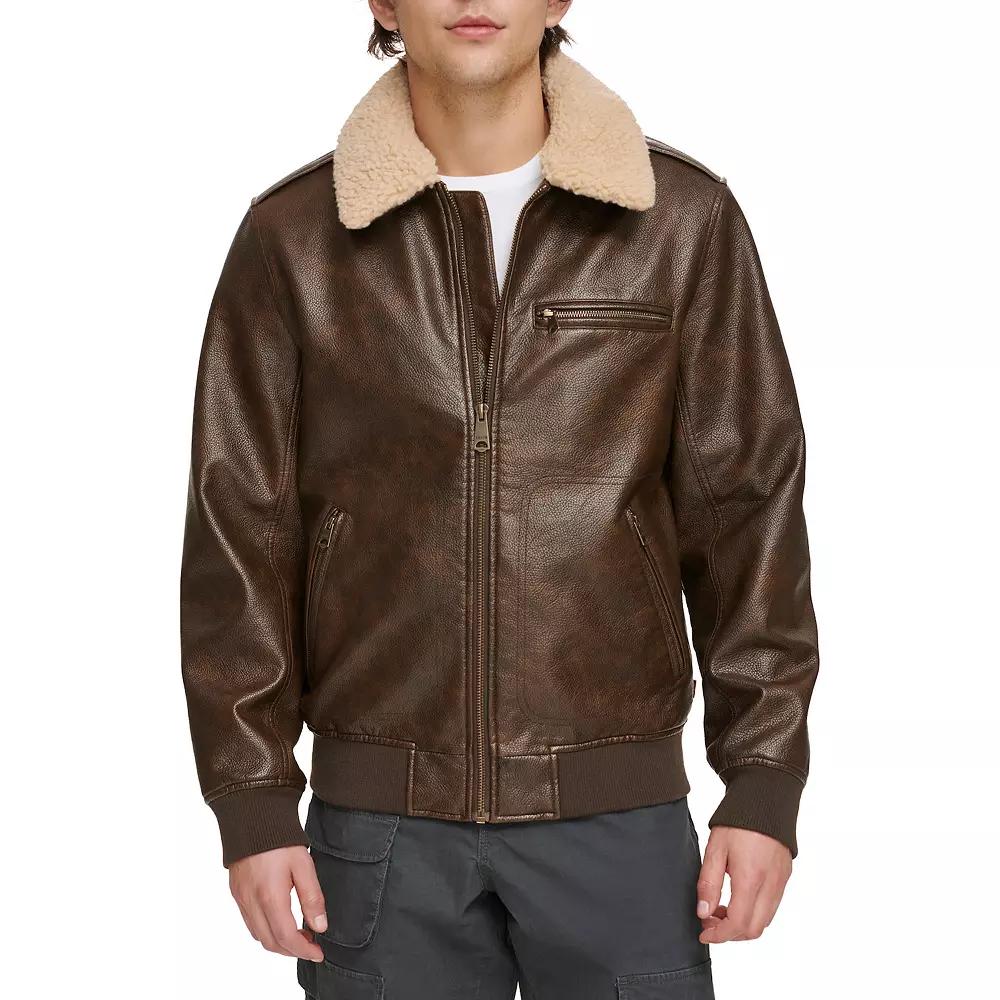 Men's Levi's® Faux Leather Bomber Jacket,  Product Image
