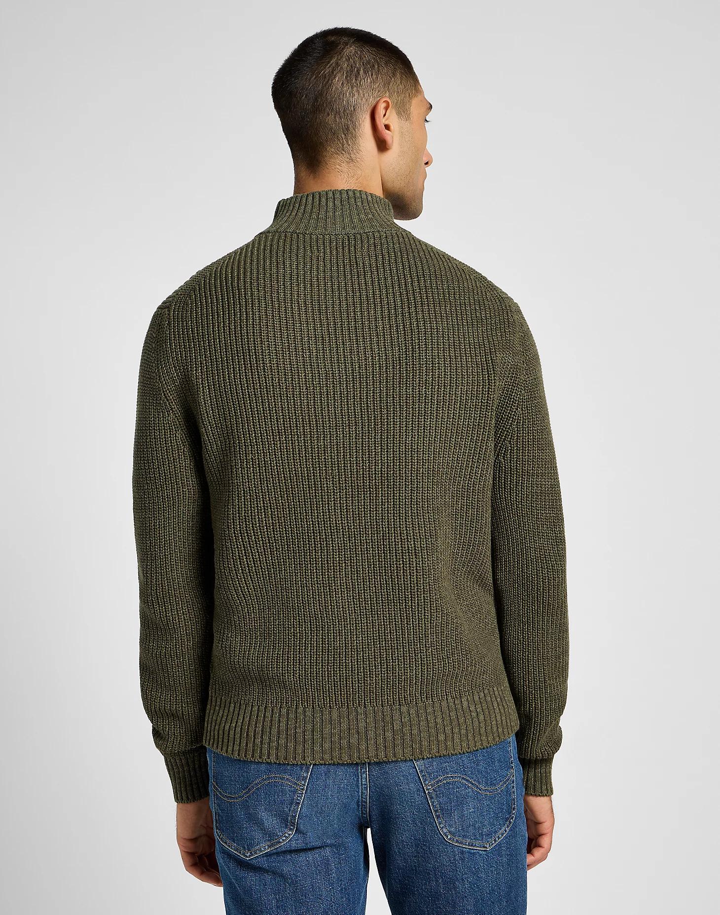 Men's Half Zip Mock Neck Sweater | Men's Tops & Tees | Lee® Product Image