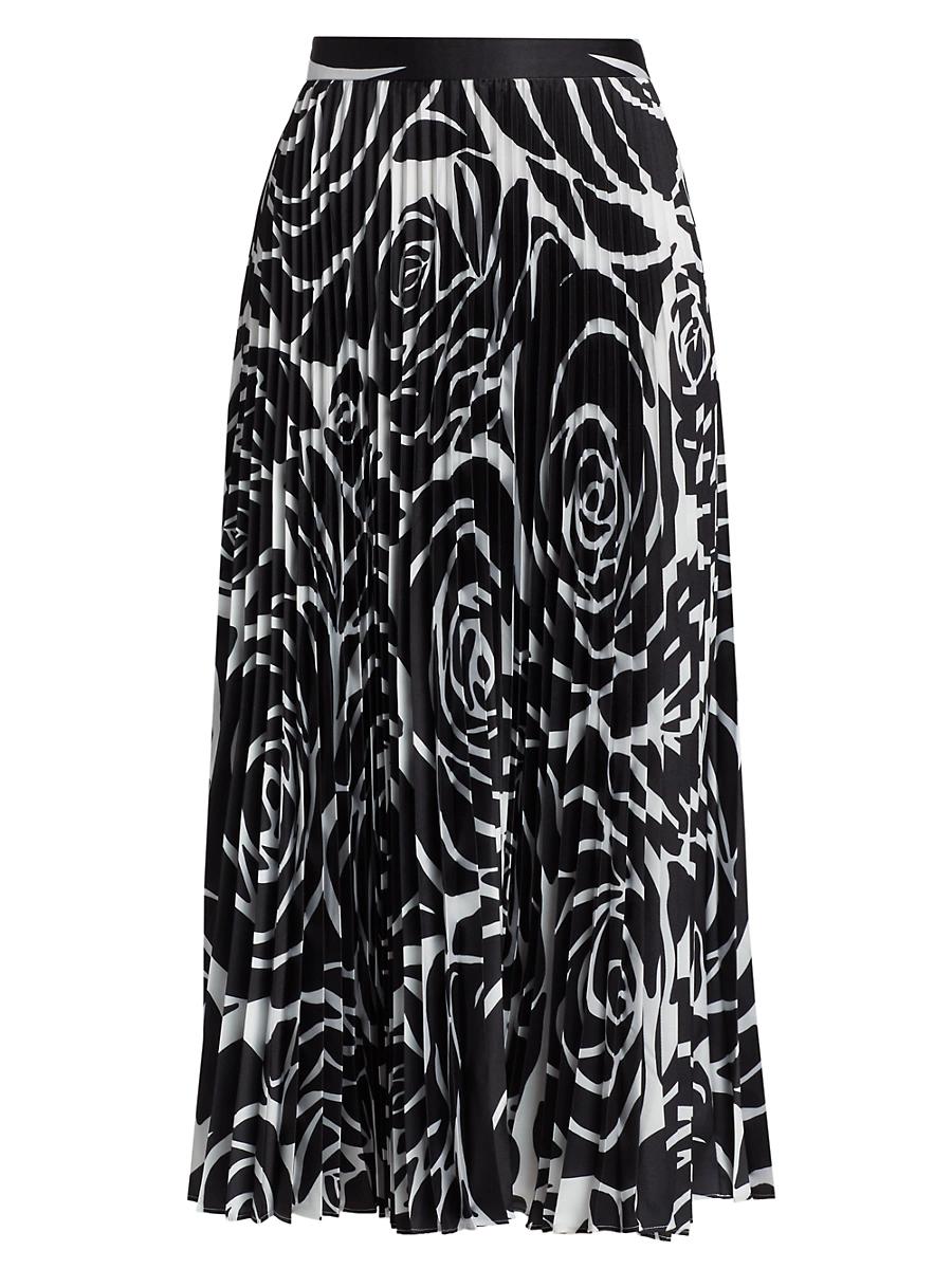 Womens Otha Printed Pleated Midi-Skirt Product Image