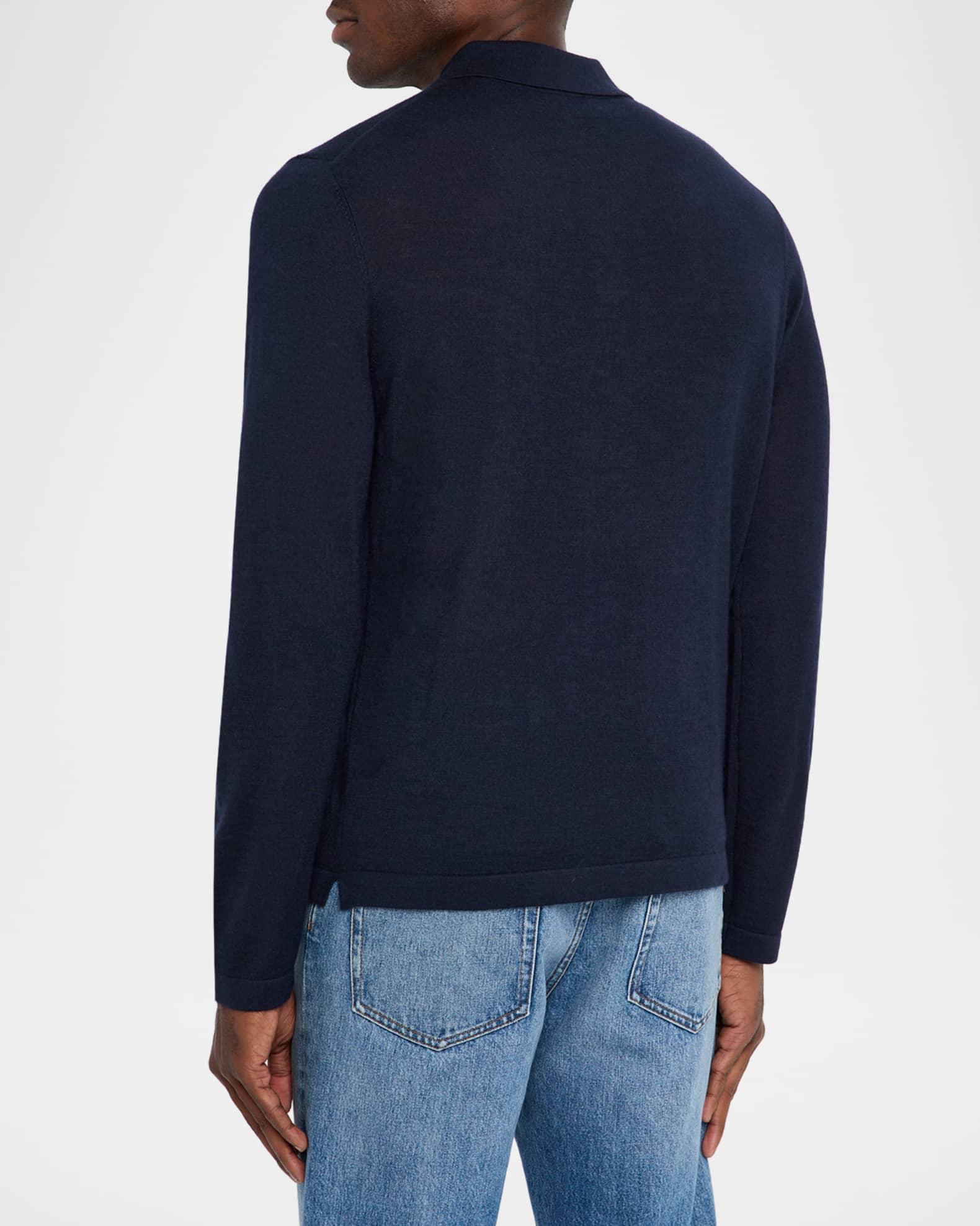 Men's Cashmere and Silk Knit Polo Sweater Product Image