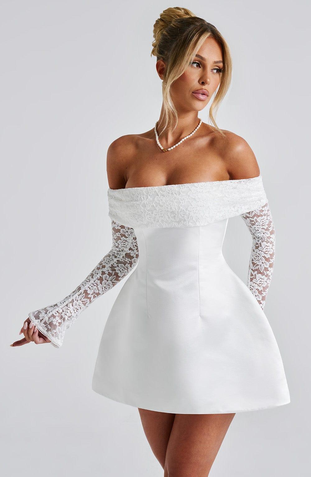 Georgianna Mini Dress - Ivory Product Image