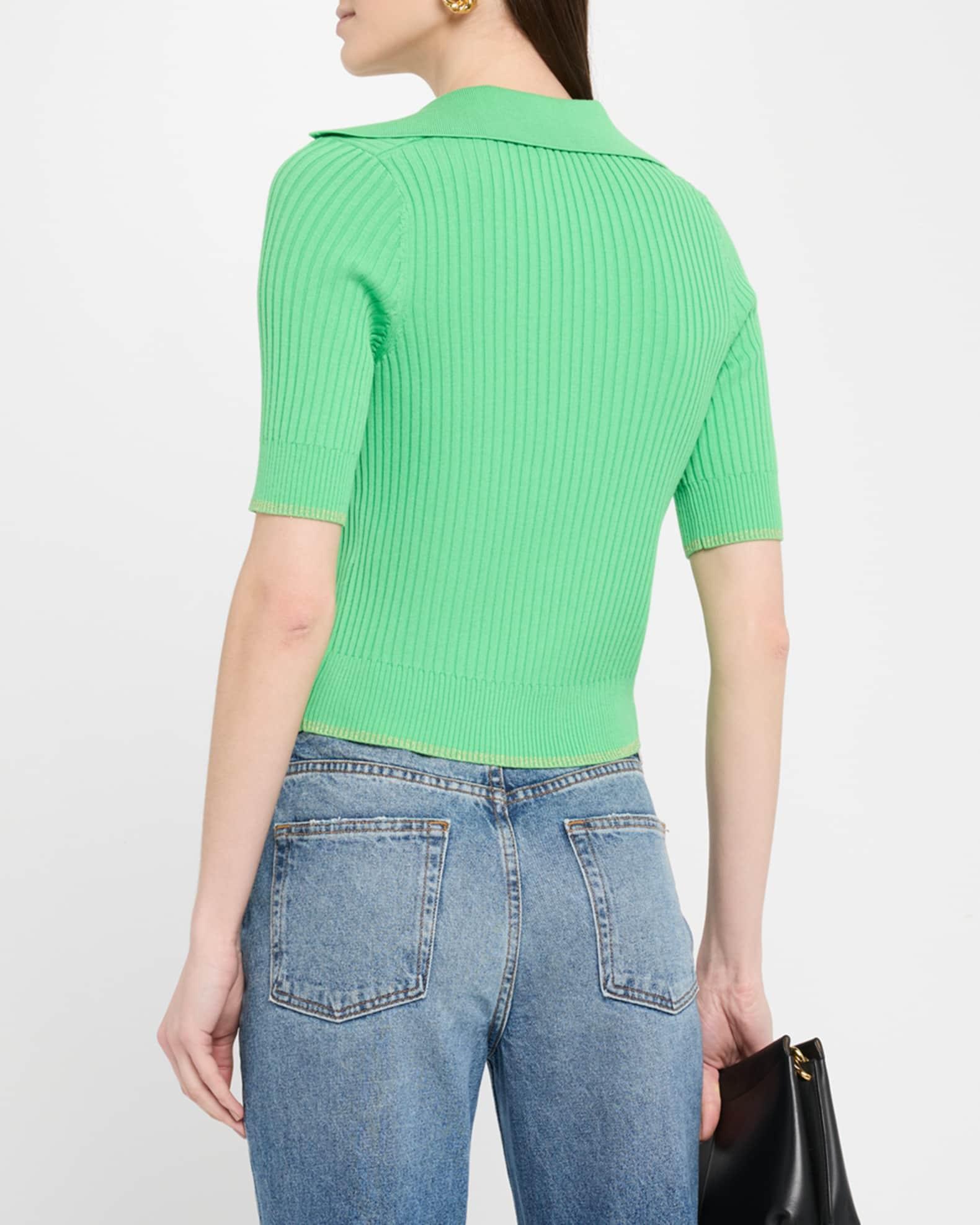 Kelly Ribbed Short-Sleeve Sweater Product Image