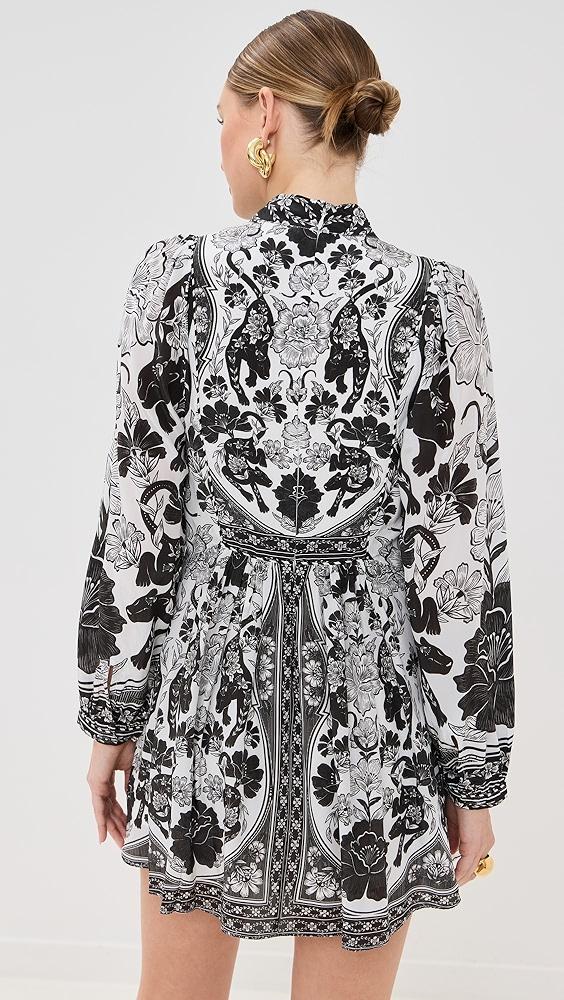 FARM Rio Flower Leopards Off-White Mini Dress | Shopbop Product Image