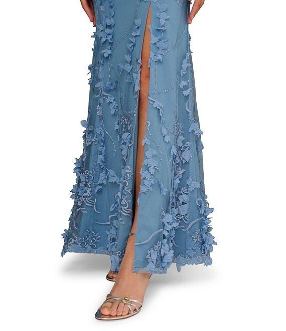 Aidan Mattox V-Neck Sleeveless Front Slit Gown Product Image