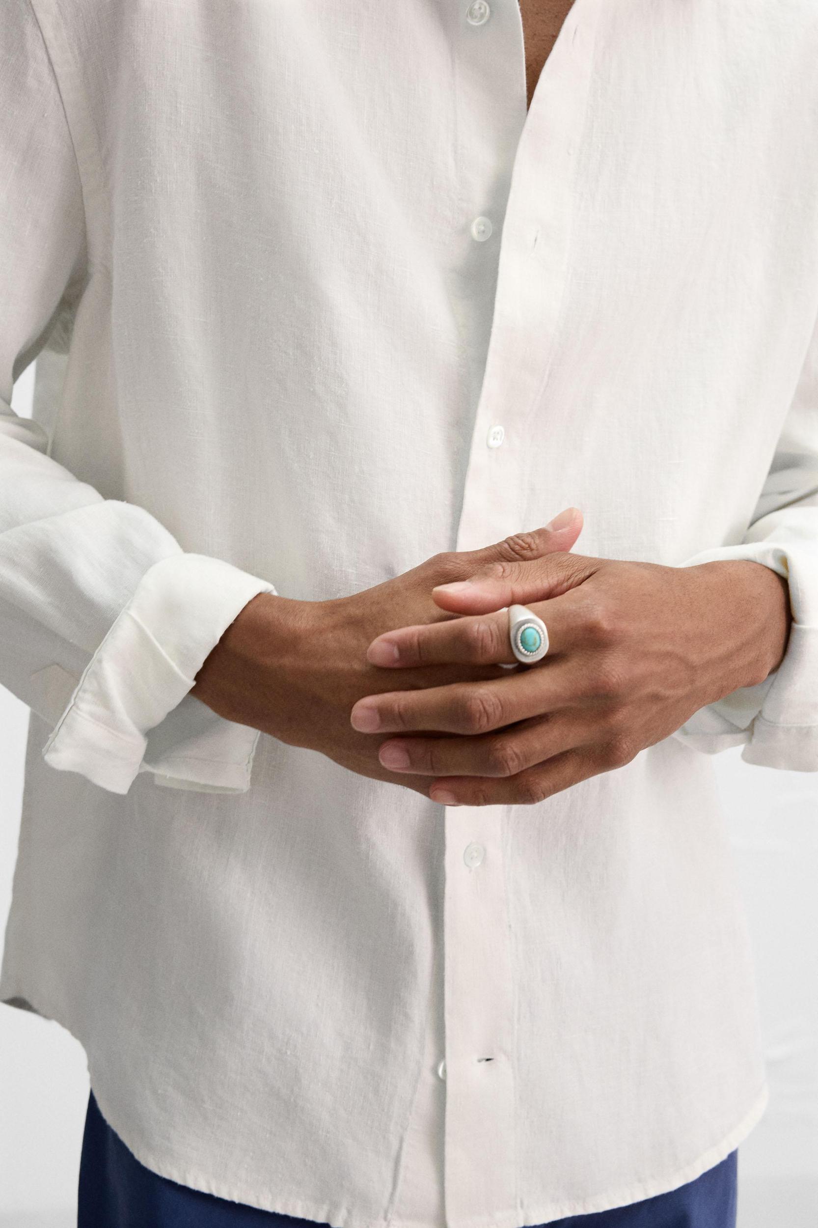 TURQUOISE STONE COMBINATION RING Product Image