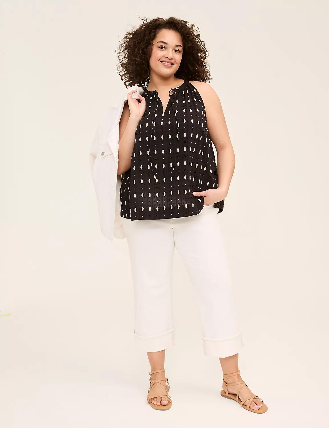 Swing Split-Neck Halter Popover Top Product Image