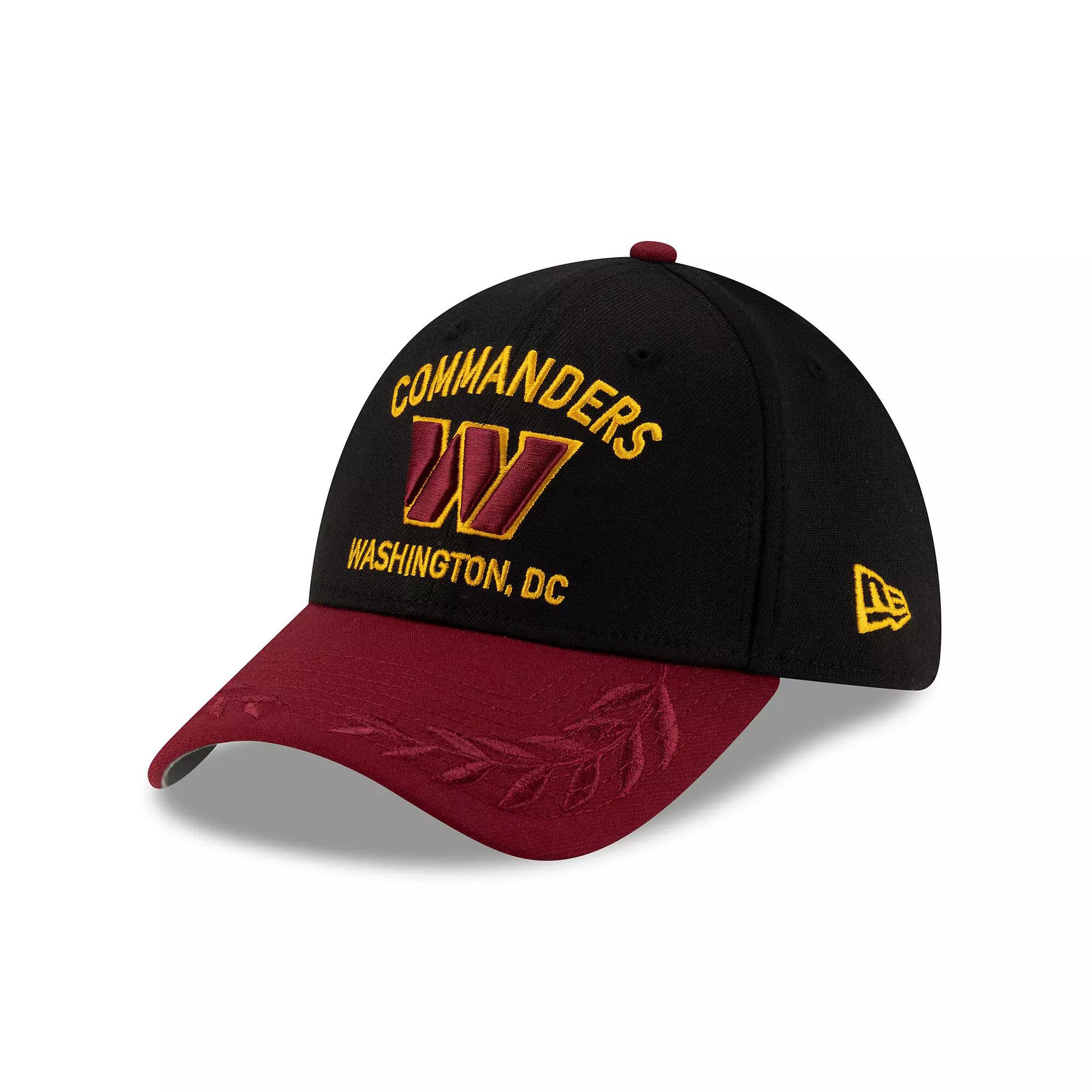 Men's New Era  Black/Burgundy Washington Commanders 2025 NFL Draft 39THIRTY Flex Hat, Size: Medium/Large, Wft Black Product Image