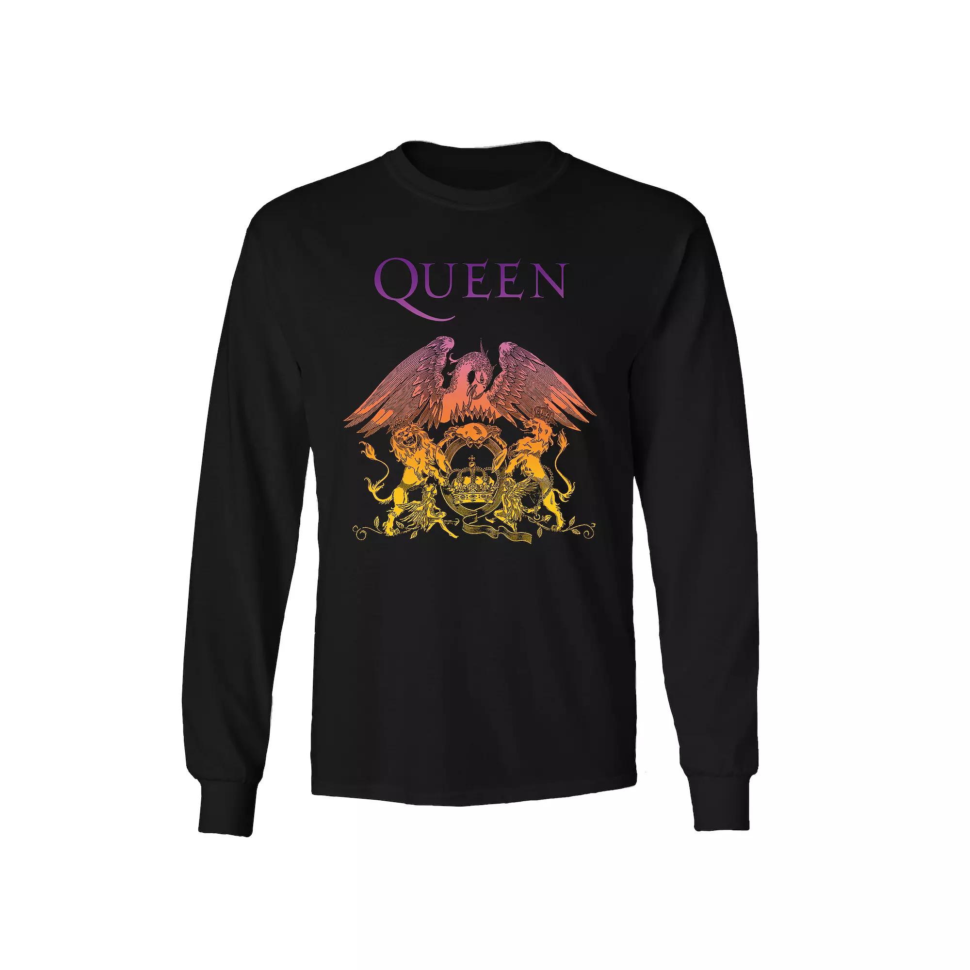 Men's Queen Crest Gradient Long Sleeve, Size: Large, Black Product Image