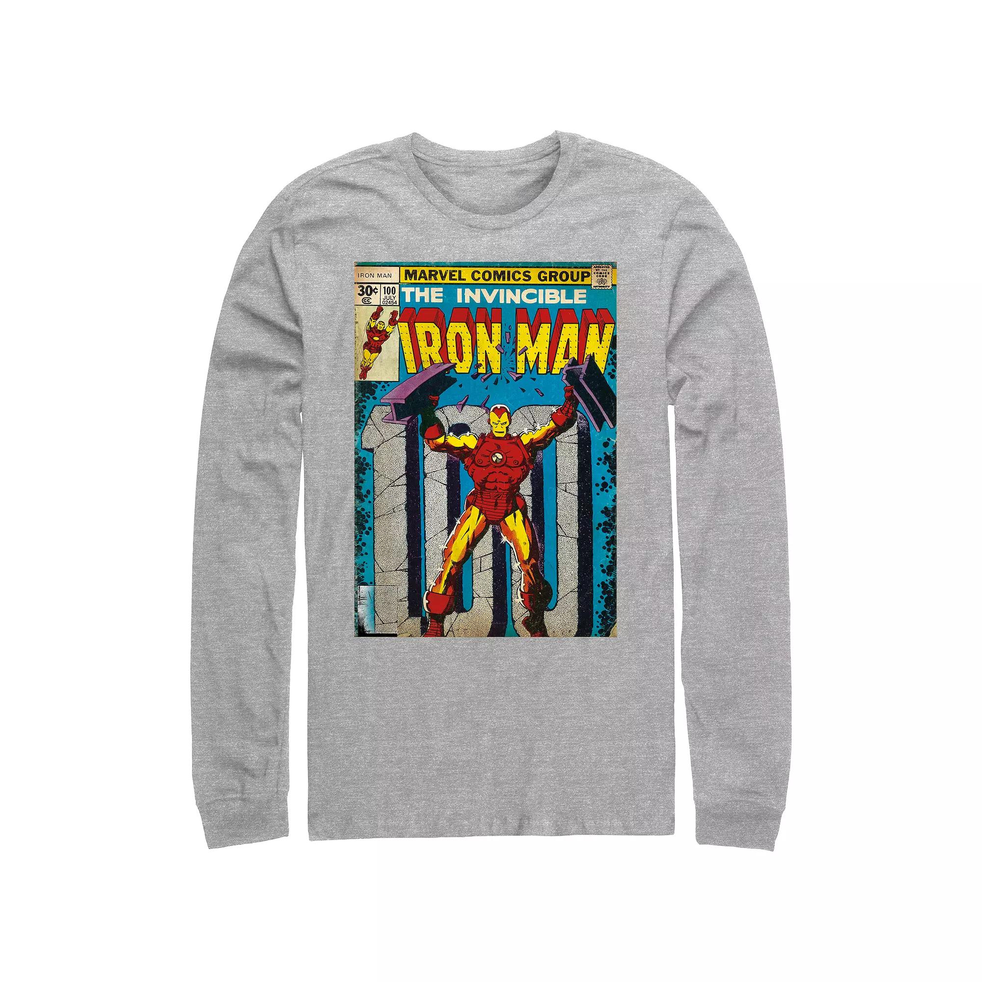Men's Iron Man The Invincible Comic Book Cover Graphic Tee,  Product Image