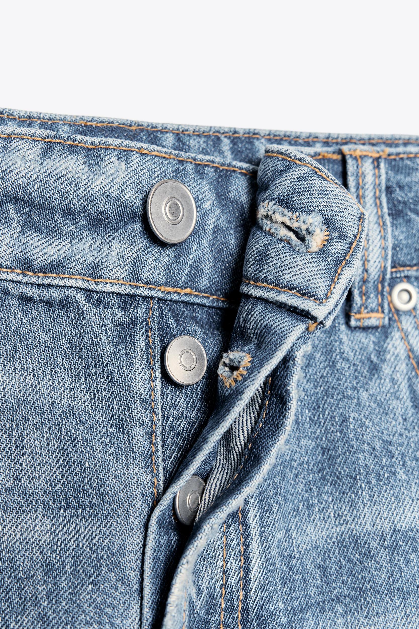 TRF CROPPED BAGGY LOW RISE DENIM SHORTS Product Image