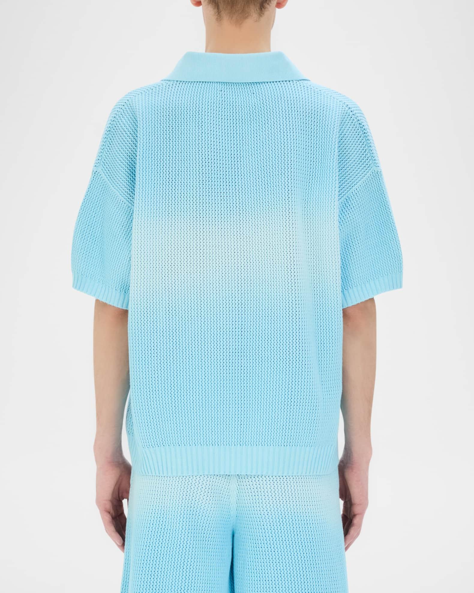 Men's Cotton Knit Johnny Collar Polo Shirt Product Image