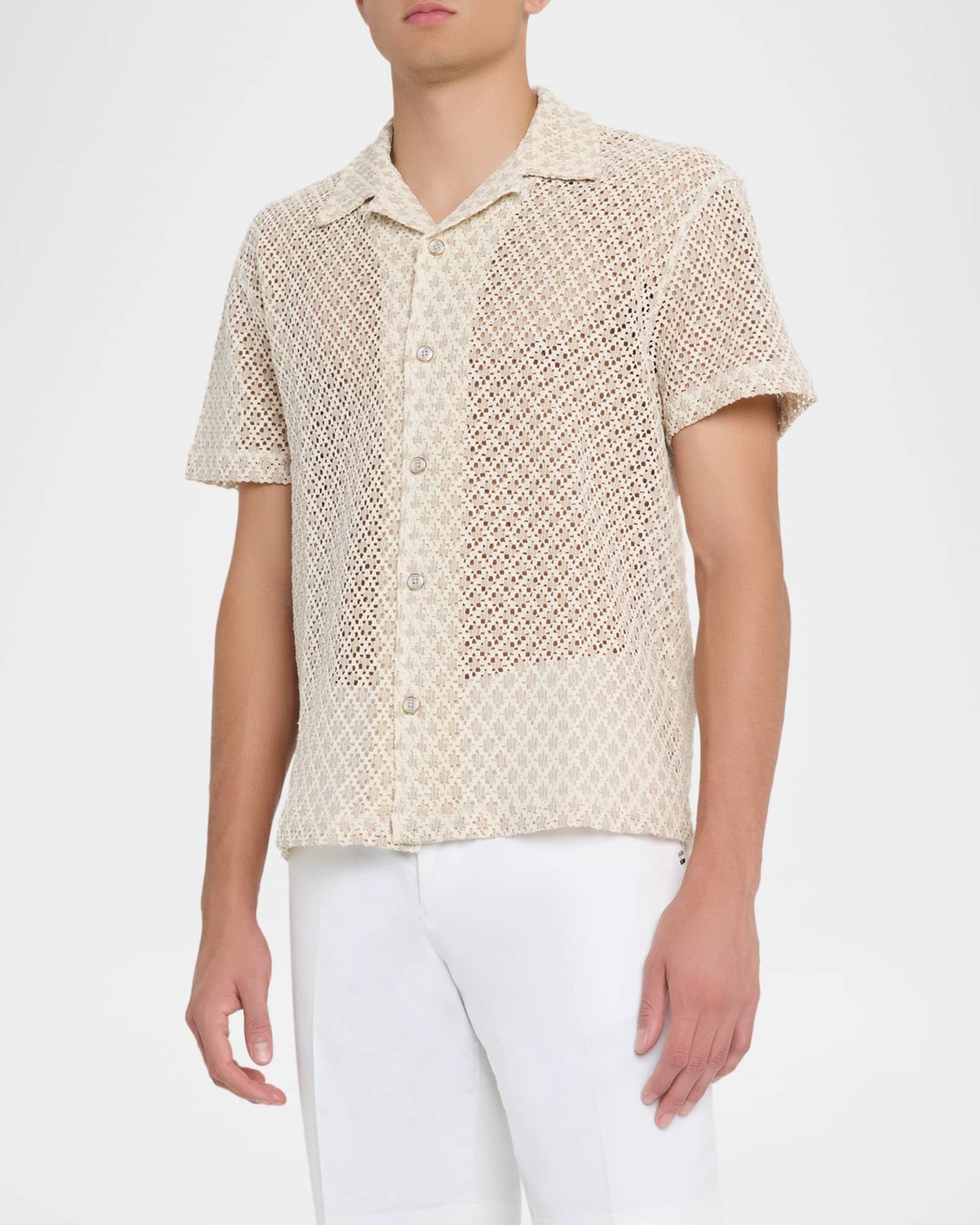 Men's Sterling Crochet Camp Shirt Product Image