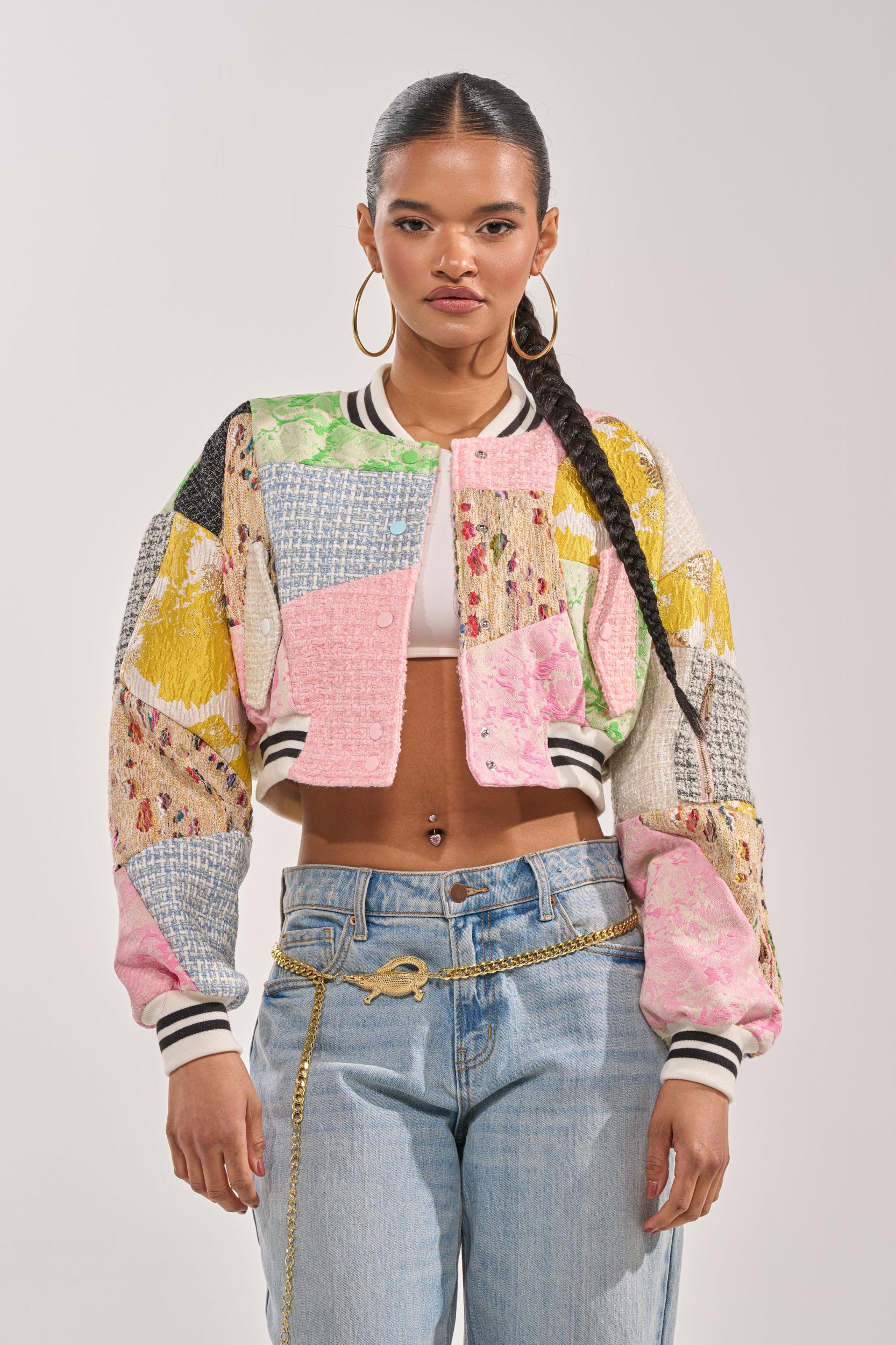 ESTELLE PATCHWORK BOMBER Product Image