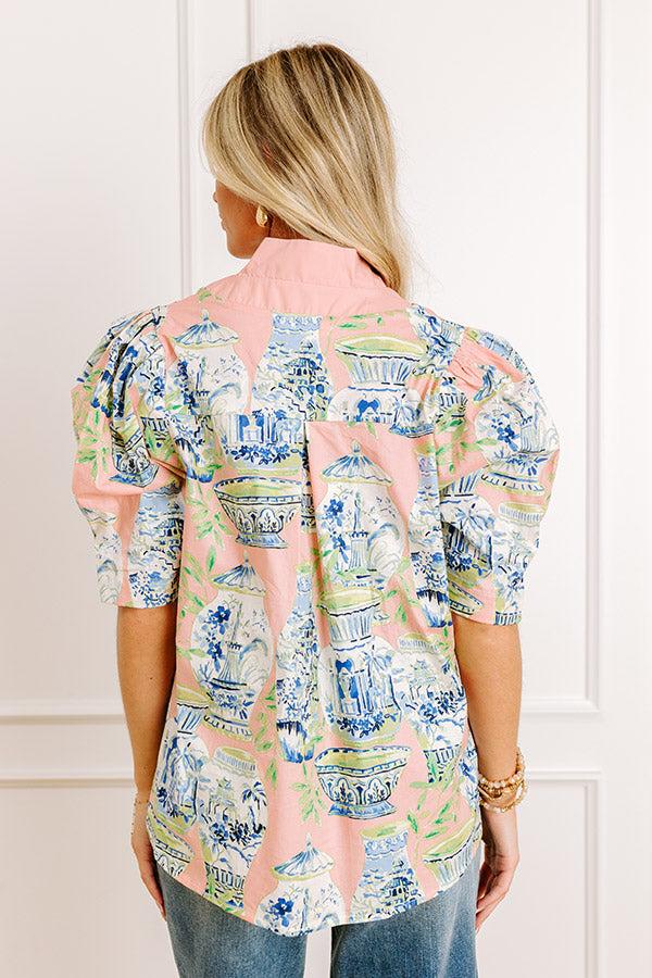 Tuscan Terrace Button Down Top Product Image