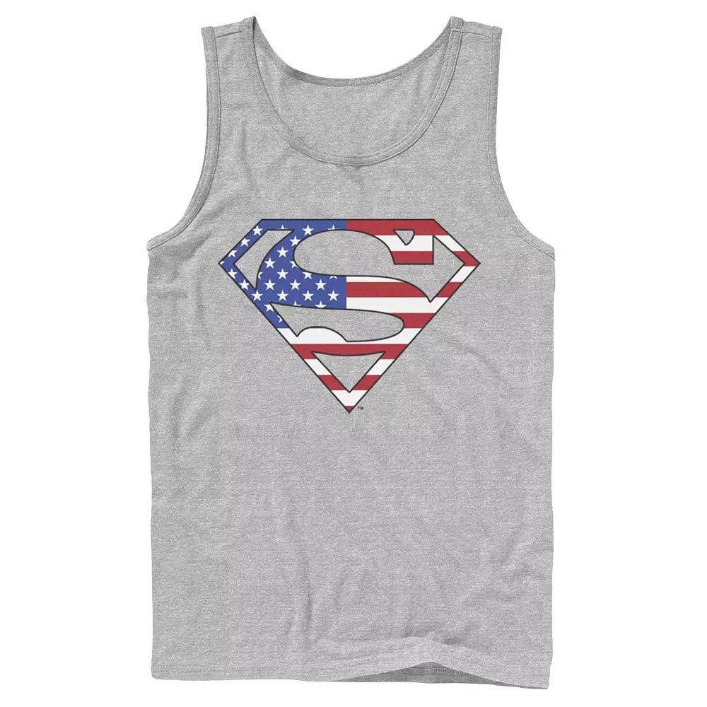Men's DC Comics Superman American Flag Logo Fill Tank Top,  Product Image