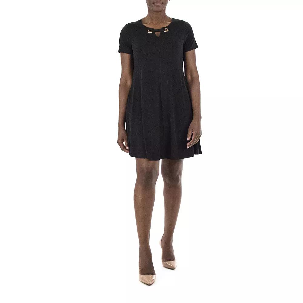 Women's Nina Leonard Embellished Swing Dress,  Product Image