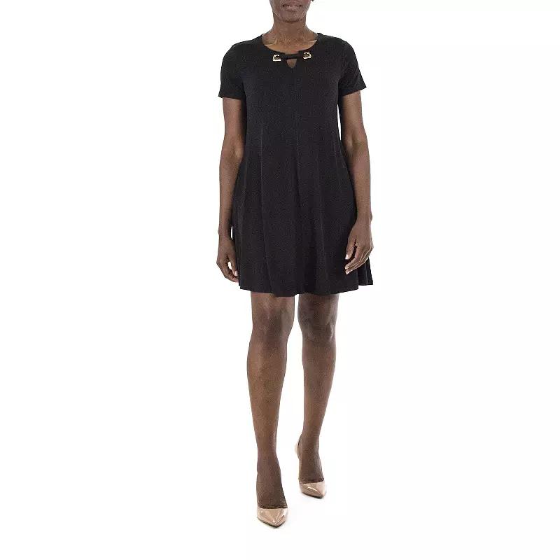 Women's Nina Leonard Embellished Swing Dress,  Product Image