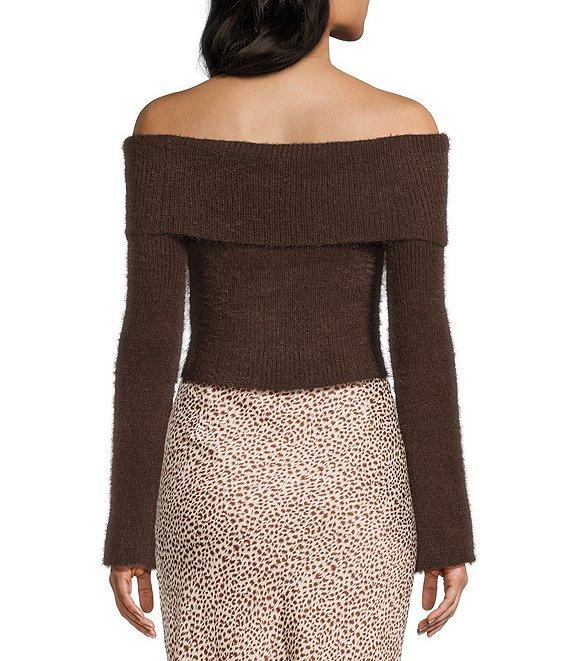 Bailey Rose Off-The-Shoulder Long Sleeve Sweater Product Image