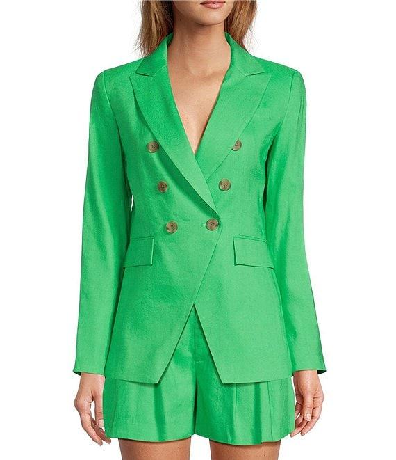 Antonio Melani Aurora Linen Notch Lapel Set-In Sleeve Jacket Product Image