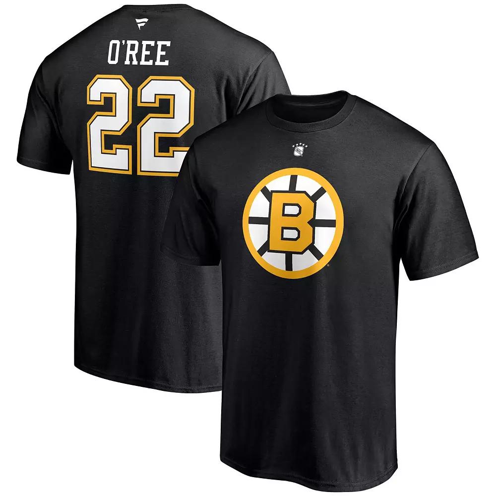 Men's Fanatics Branded Willie O'Ree Black Boston Bruins Authentic Stack Retired Player Name & Number T-Shirt, Size: Medium Product Image