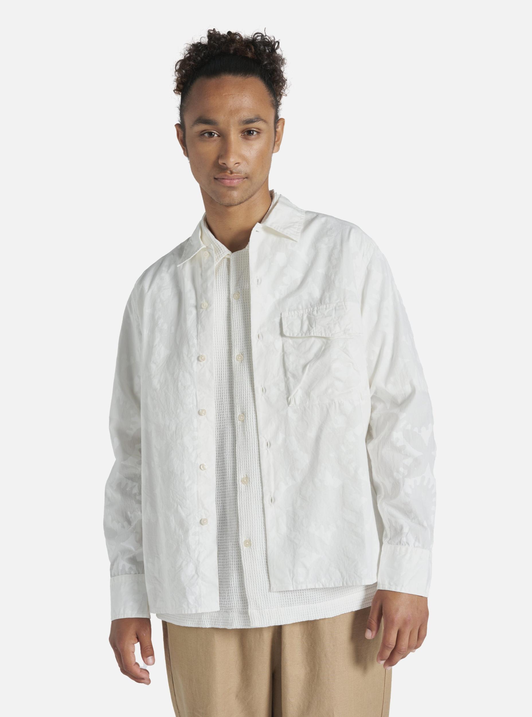 Ecru Sun Print Poplin Field Shirt Product Image