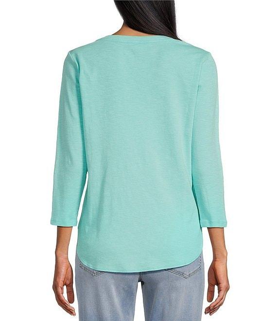 Tommy Bahama Ashby Isles Slub Rib V-Neck 3/4 Sleeve Tee Product Image