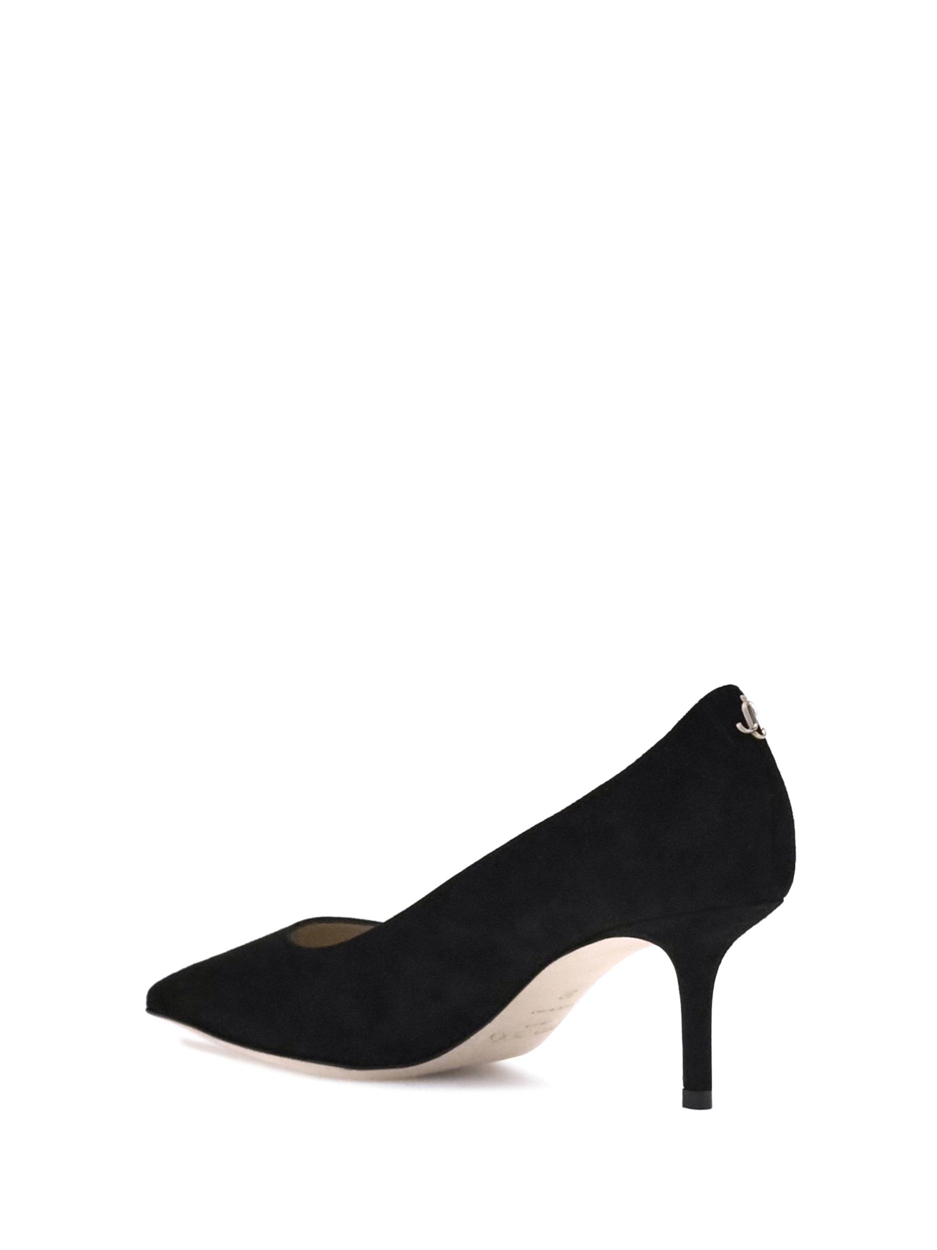JIMMY CHOO Dark Brown Suede Pumps In Black Product Image