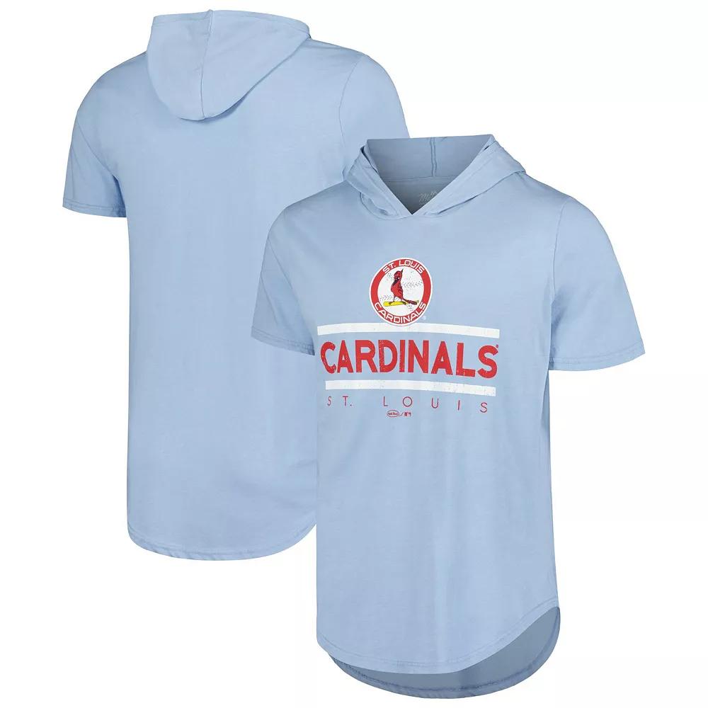 Men's Majestic Threads Light Blue St. Louis Cardinals Tri-Blend Hoodie T-Shirt, Size: 2XL Product Image