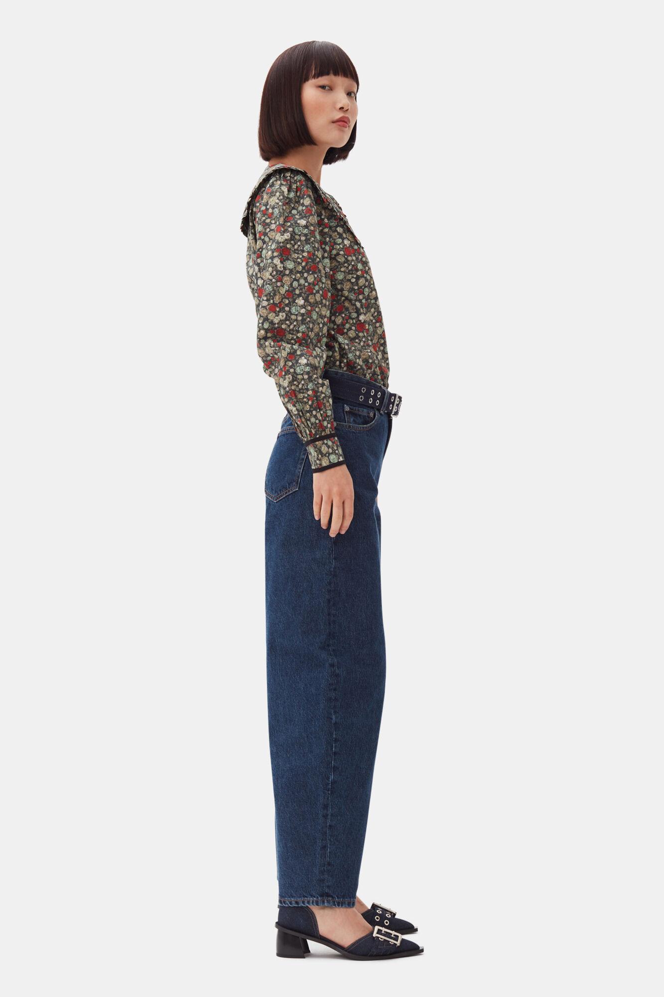 Denim Feminine Buckle Open Cut Pumps Product Image