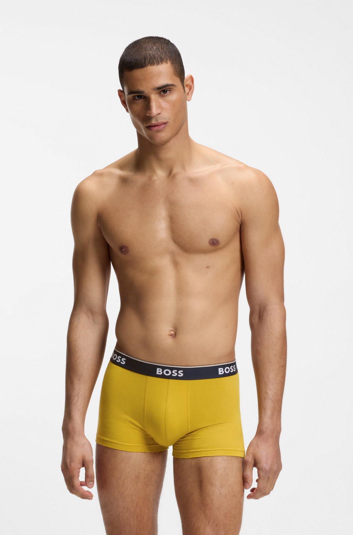 Three-pack of stretch-cotton trunks with logo waistbands Product Image