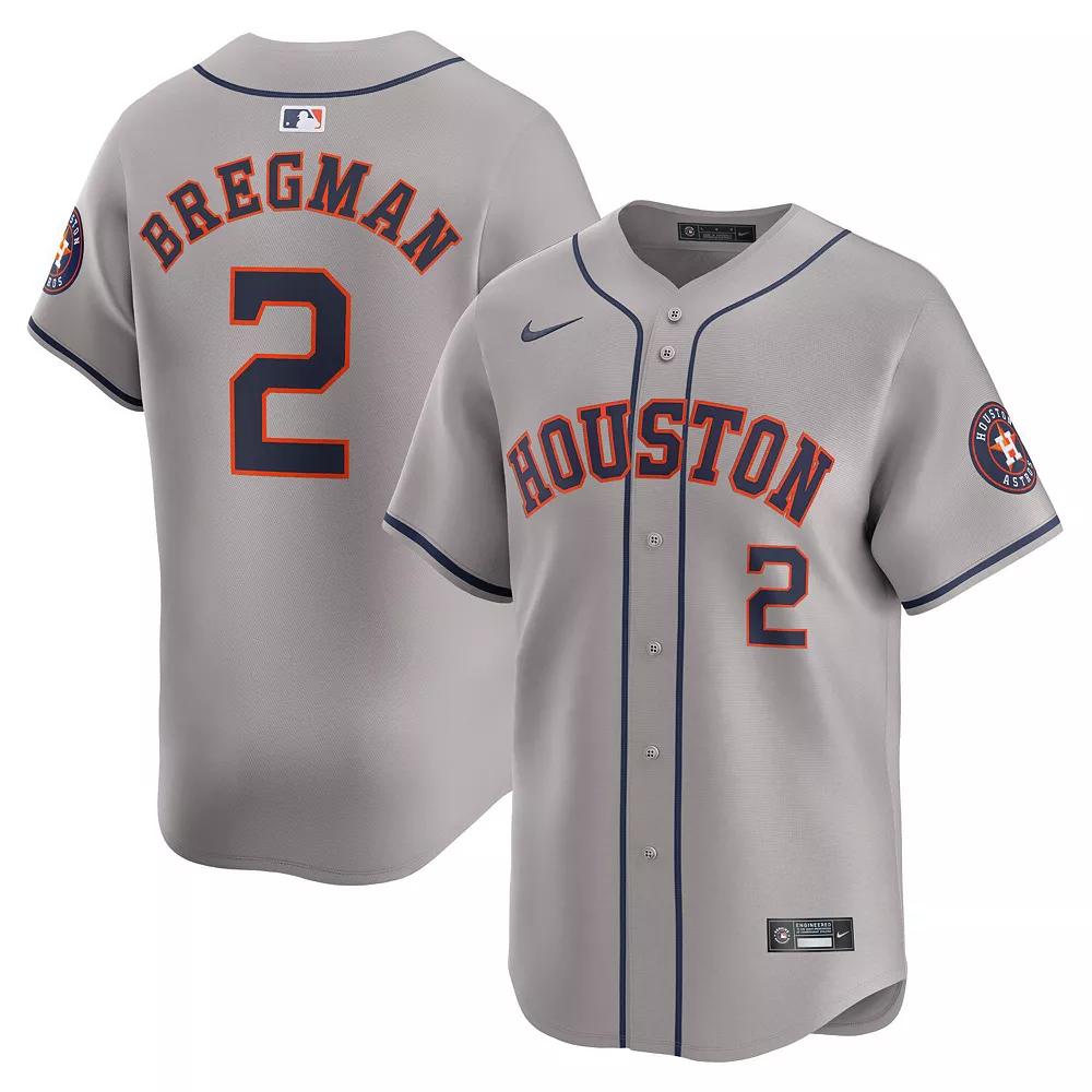 Men's Nike Alex Bregman Gray Houston Astros Away Limited Player Jersey, Size: Small, Grey Product Image