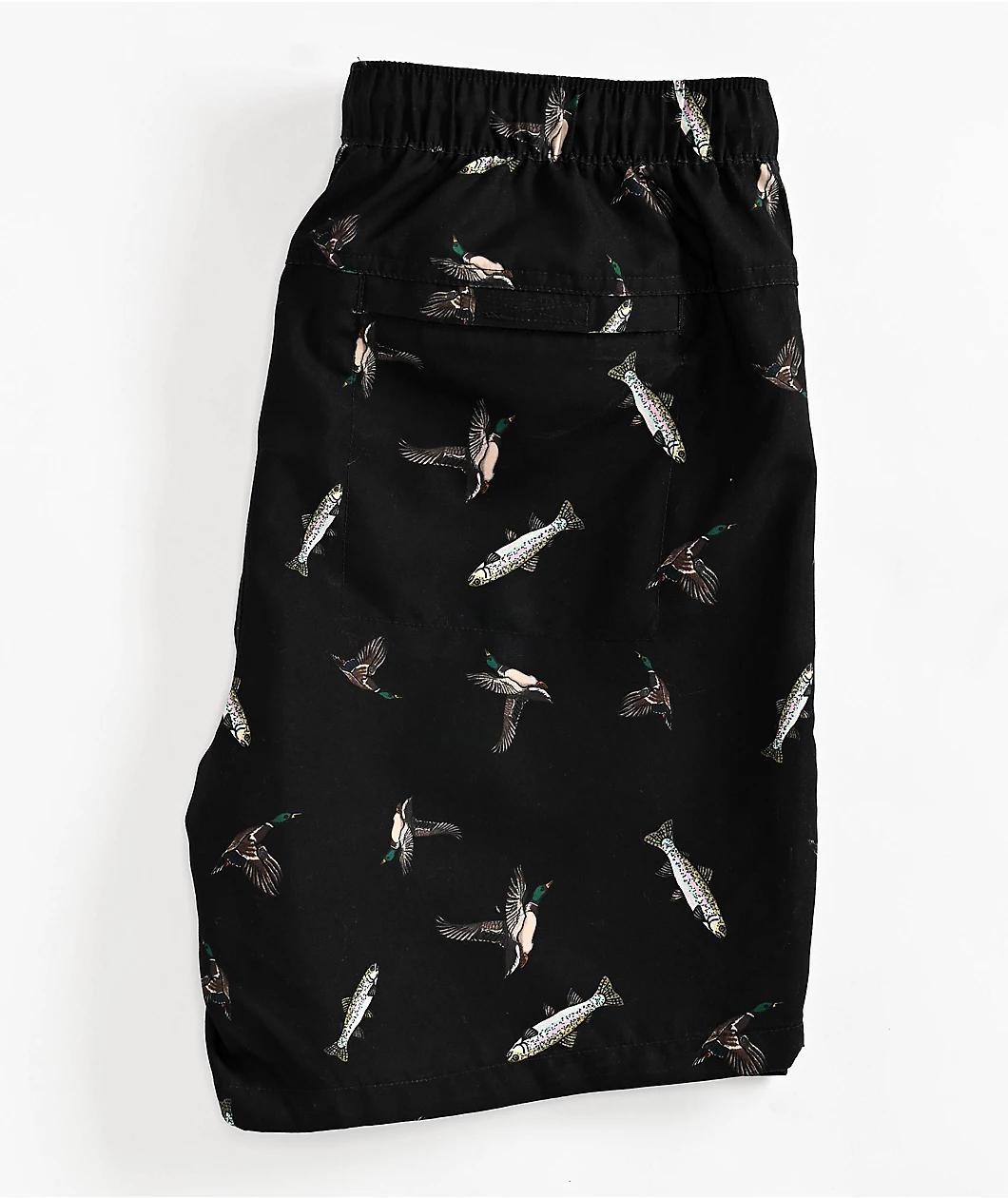 Dravus Kingfisher Black Board shorts Product Image