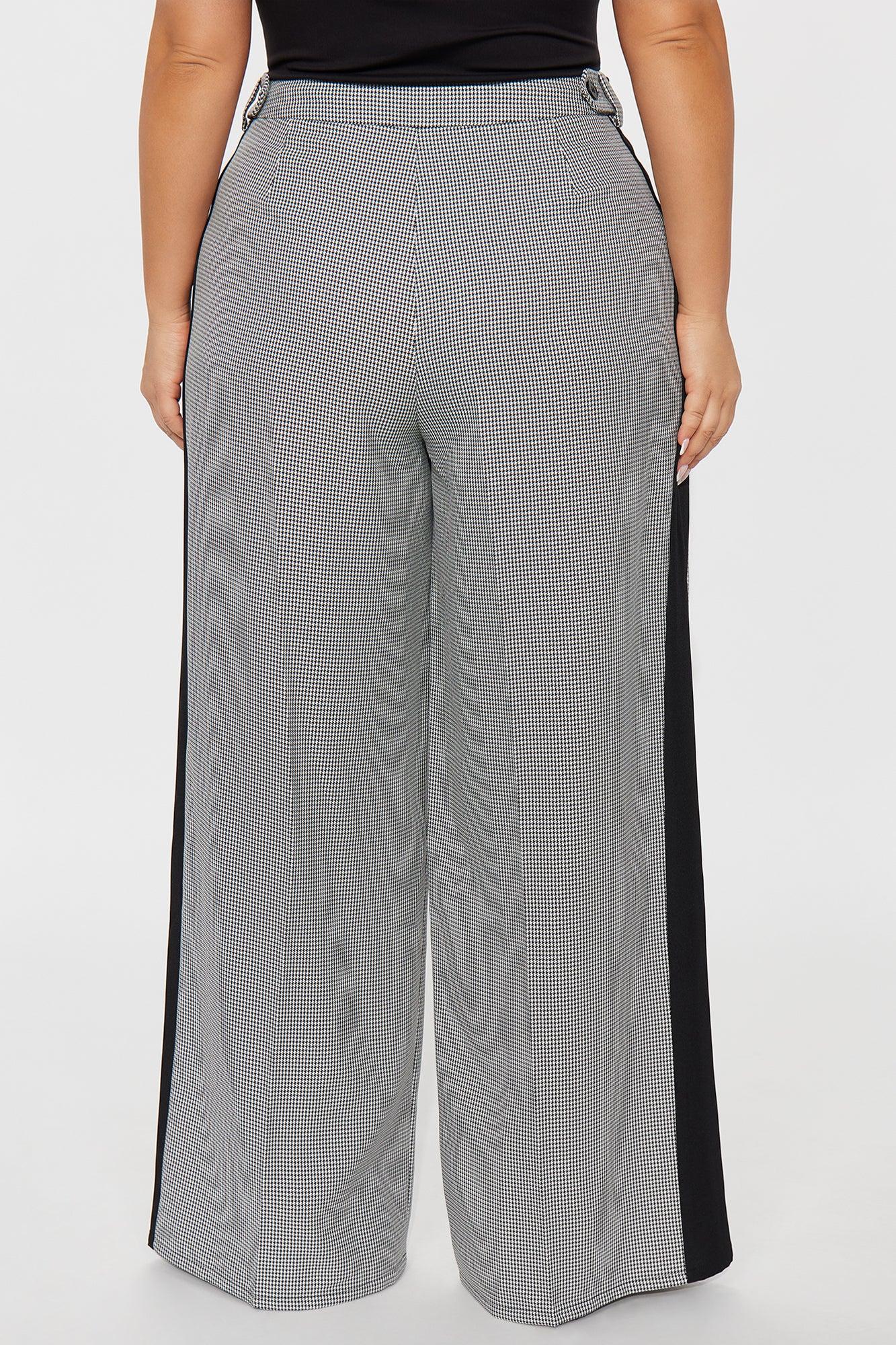 Jolie Houndstooth Trouser Pant 33 - Black/combo Female Product Image